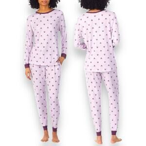 Disney Minnie Mouse Character 2-Piece Pajama Lounge Set Purple Medium